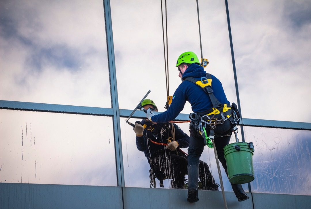 ecobc high-rise window cleaning crew